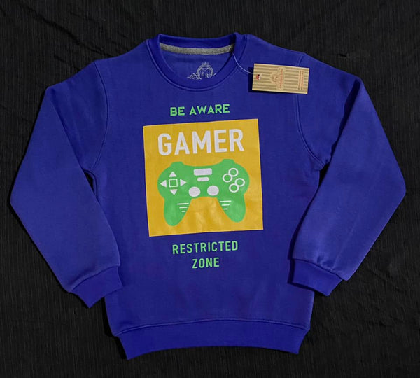 gamer sweatshirt, red sweatshirt, video game sweatshirt, game controller sweatshirt, BE AWARE sweatshirt, RESTRICTED ZONE sweatshirt, cotton blend sweatshirt, soft sweatshirt, comfortable sweatshirt, stylish sweatshirt, everyday sweatshirt, dress up sweatshirt, gift for gamer