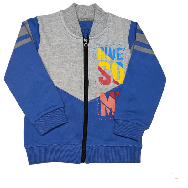 Awesome Fleece  Zipper Blue