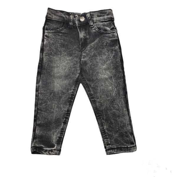 Stone Wash Black Jeans